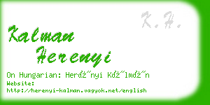 kalman herenyi business card